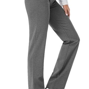 Elegant Women's Charcoal Straight Leg Pants